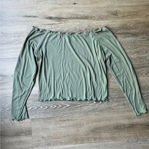 Green off shoulder top - Arizona Jean Co